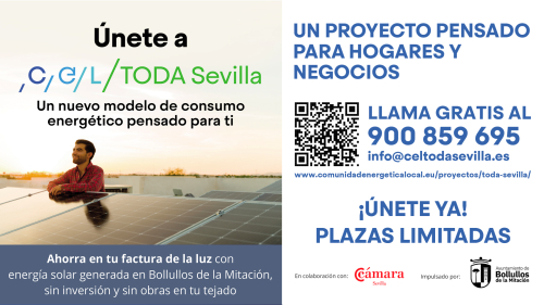 Bollullos de la Mitación impulsa el ahorro energético con la Comunidad Energética Local TODA SEVILLA.