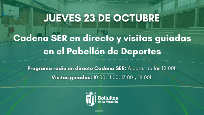 Cadena SER en directo y visitas guiadas en el Pabellón de Deportes.