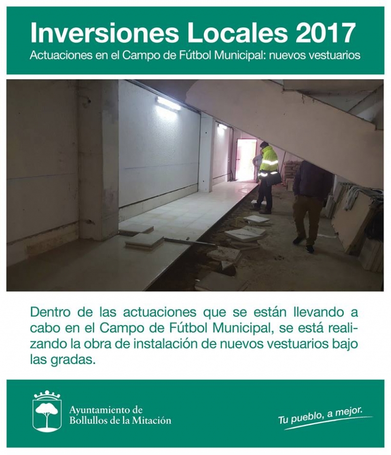 Obra de los nuevos vestuarios