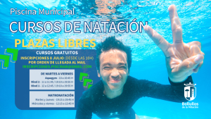 Apertura del plazo de matriculación para las plazas vacantes de los cursos de natación 2026