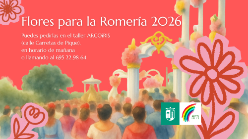El Taller Ocupacional Arcoíris vuelve a llenar de color la Romería con sus flores de papel.