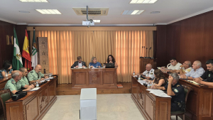 Momento de la Junta Local de Seguridad.