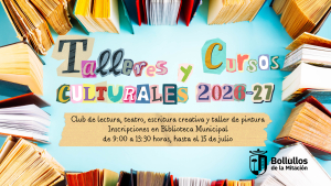 Abierto el plazo de inscripción para los Talleres y Cursos Culturales 2026-2027.