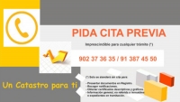 Catastro atenderá  presencialmente con cita previa cuando realice su reapertura