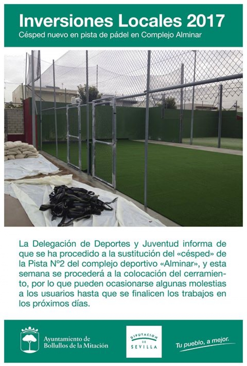 Arreglos de la pista deportiva