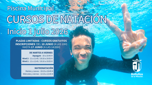 Cursos de natación 2026 en la Piscina Municipal.
